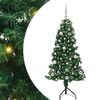 vidaXL Rohov&yacute; uměl&yacute; v&aacute;nočn&iacute; stromeček Zelen&aacute; 150 cm PVC a kov