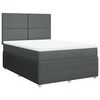 vidaXL Box spring postel s matrac&iacute; tmavě &scaron;ed&yacute; 140 x 190 cm textil