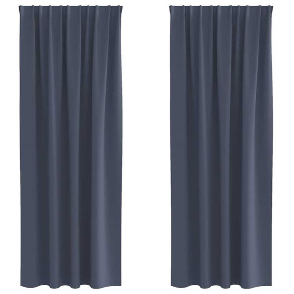 vidaXL Z&aacute;věsy na zatemněn&iacute; s kroužky 2 pcs Antracit 225 x 140 cm