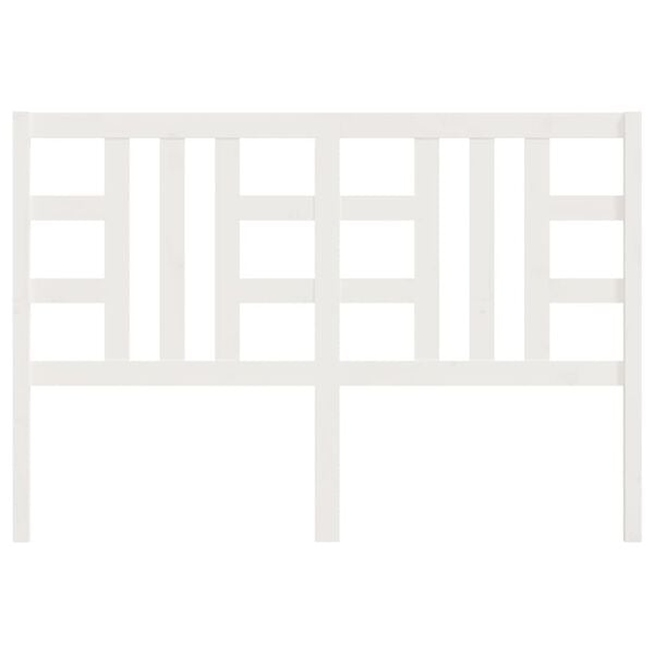 vidaXL Čelo postele bílé 126 x 4 x 100 cm masivní borovice