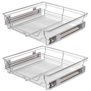 vidaXL Vysouvac&iacute; dr&aacute;těn&eacute; ko&scaron;&iacute;ky 2 ks stř&iacute;brn&eacute; 600 mm