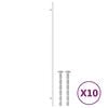 vidaXL N&aacute;bytkov&eacute; &uacute;chytky 10 ks stř&iacute;brn&eacute; 480 mm nerezov&aacute; ocel