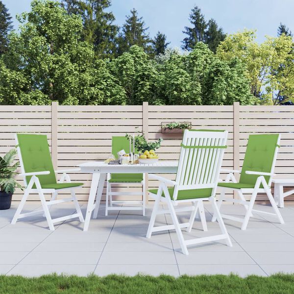 vidaXL Podušky na židli vysoké opěradlo 4 ks zelená melanž 120x50x4 cm