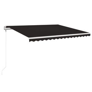 vidaXL Automatick&aacute; mark&yacute;za LED a senzor větru 400x350 cm antracitov&aacute;