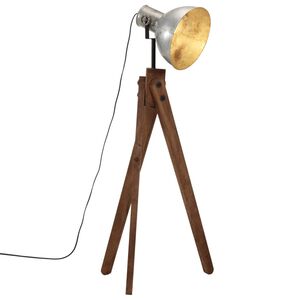 vidaXL Stojac&iacute; lampa 25 W vintage stř&iacute;brn&aacute; 45 x 45 x 120 cm E27