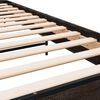 vidaXL R&aacute;m postele hněd&yacute; dub 100 x 200 cm kompozitn&iacute; dřevo a kov