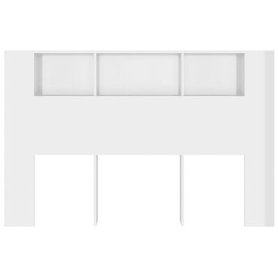vidaXL Čelo postele s úložným prostorem lesklé bílé 160x18,5x104,5 cm