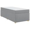 vidaXL Rám postele s matrací Světle šedá 100 x 200 cm textil