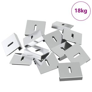 vidaXL Drž&aacute;k na zrcadlo 340 pcs Niklov&aacute; 35 x 30 x 8,3 mm Ocel