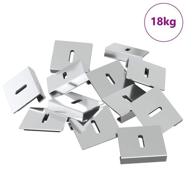 vidaXL Drž&aacute;k na zrcadlo 340 pcs Niklov&aacute; 35 x 30 x 8,3 mm Ocel