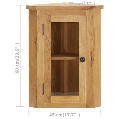 vidaXL Nástěnná rohová skříňka 45 x 28 x 60 cm masivní dubové dřevo