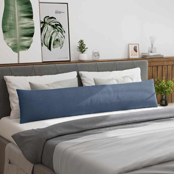 vidaXL Pohovkov&eacute; pol&scaron;t&aacute;ře 2 pcs Modr&aacute; 200 x 40 cm Žebrovan&aacute; l&aacute;tka