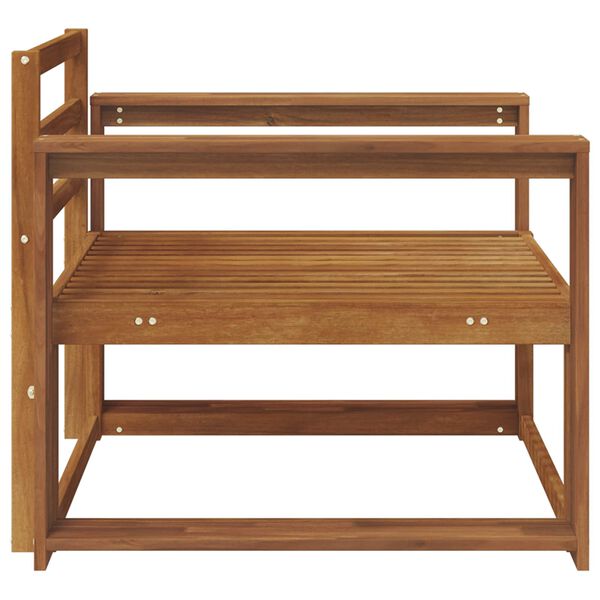 vidaXL Venkovn&iacute; středn&iacute; pohovka Masivn&iacute; ak&aacute;tov&eacute; dřevo Př&iacute;rodn&iacute;