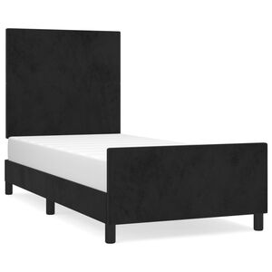vidaXL R&aacute;m postele s čelem čern&yacute; 80x200 cm samet