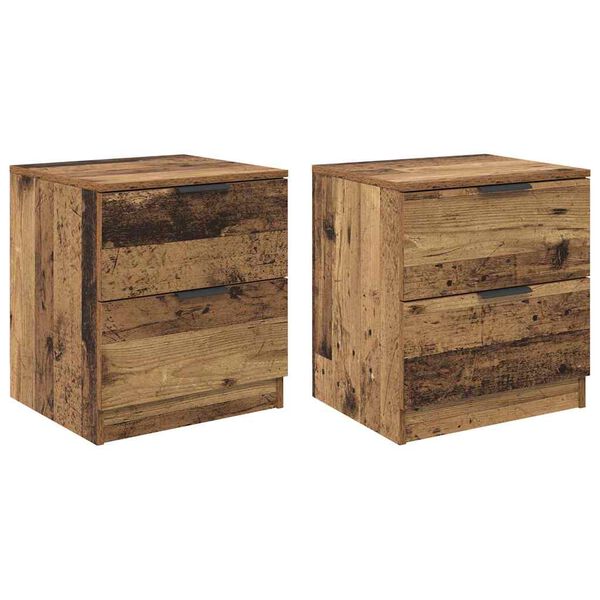 vidaXL Nočn&iacute; skř&iacute;ňka 2 pcs Star&eacute; dřevo 45 x 39 x 50cm kompozitn&iacute; dřevo
