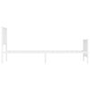 vidaXL Kovový rám postele s hlavovým a nožním čelem bílý 90 x 200 cm