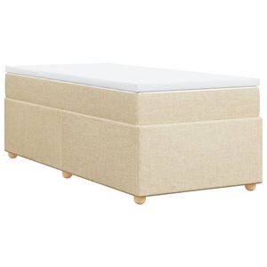 vidaXL Box spring postel s matrac&iacute; kr&eacute;mov&aacute; 80 x 200 cm textil