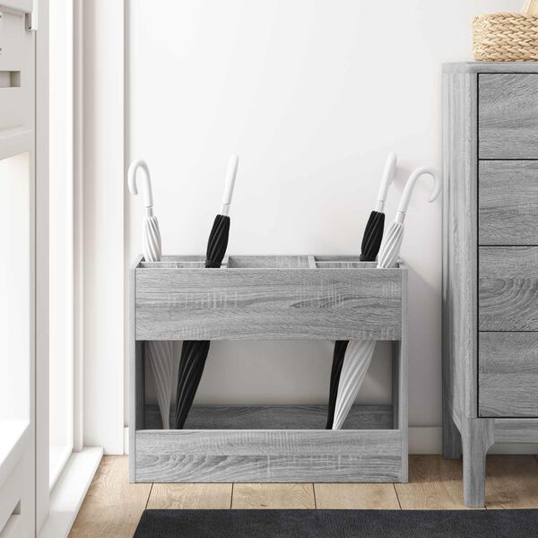 vidaXL Stojan na slunečn&iacute;ky s &uacute;loži&scaron;těm &Scaron;ed&aacute; Sonoma 65 x 24 x 50 cm