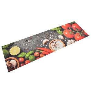 vidaXL Kuchyňsk&yacute; koberec omyvateln&yacute; Zelenina 45 x 150 cm samet