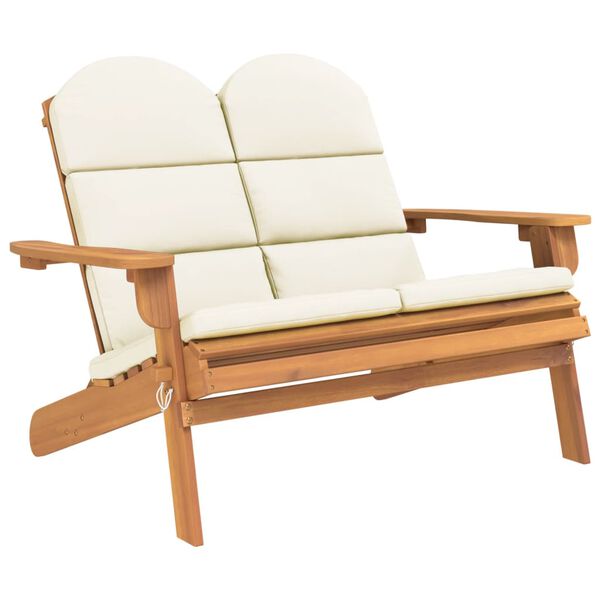 vidaXL Zahradní lavice Adirondack s poduškami 126 cm masivní akácie
