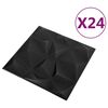 vidaXL N&aacute;stěnn&eacute; panely 24 pcs Diamantov&aacute; čern&aacute; 50 x 50 cm XPS pěna