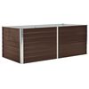 vidaXL Vyv&yacute;&scaron;en&yacute; zahradn&iacute; truhl&iacute;k 160x80x45 cm pozinkovan&aacute; ocel hněd&yacute;