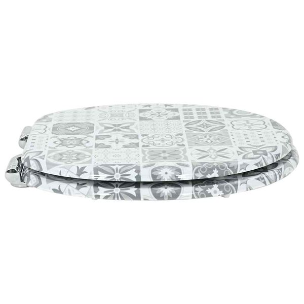 vidaXL Toaletn&iacute; sed&aacute;tko s tlumen&yacute;m zav&iacute;r&aacute;n&iacute;m Modro-b&iacute;l&aacute; porcel&aacute;n