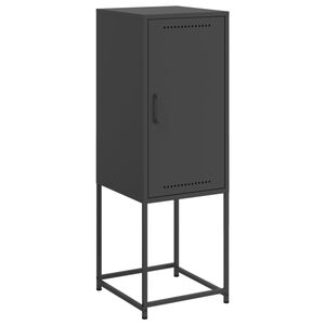 vidaXL Skř&iacute;ň highboard čern&aacute; 36 x 39 x 107 cm ocel