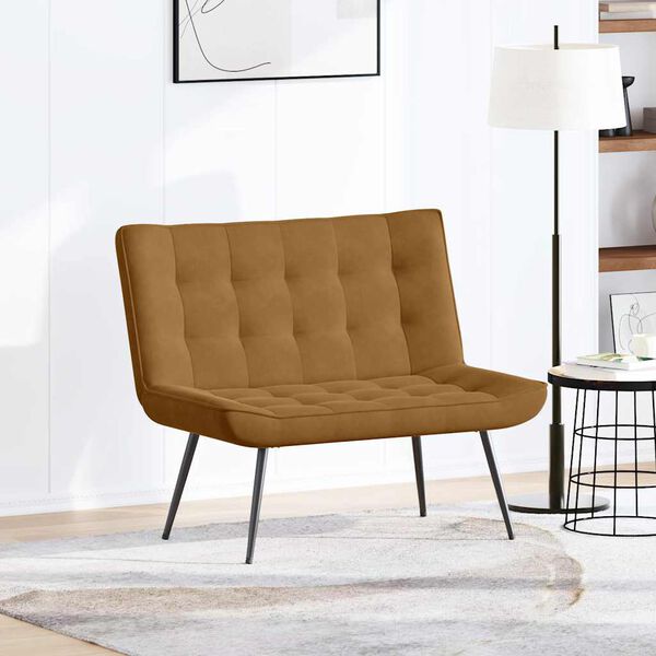 vidaXL Lavice hněd&aacute; 110x74x84 cm samet