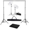 vidaXL Foto studio set s fotopozad&iacute;m, osvětlen&iacute;m a de&scaron;tn&iacute;ky