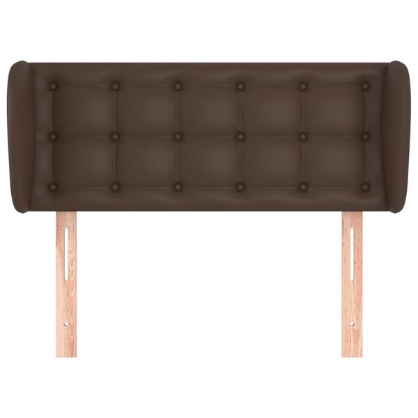 vidaXL Čelo postele typu u&scaron;&aacute;k hněd&aacute; 83x23x78/88 cm uměl&aacute; kůže