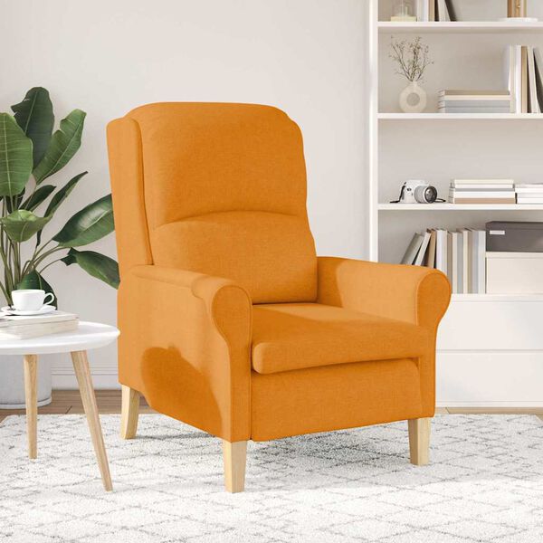 vidaXL křeslo Tmavě žlut&aacute; 76 x 94 x 102 cm textil