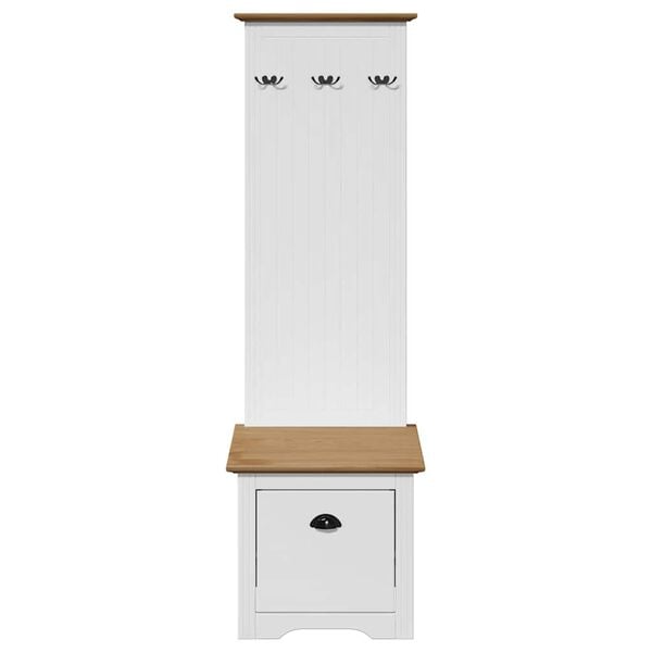 vidaXL Předs&iacute;ňov&aacute; skř&iacute;ň s h&aacute;čky "BODO" b&iacute;l&yacute; a hněd&aacute; 50x40x157 cm