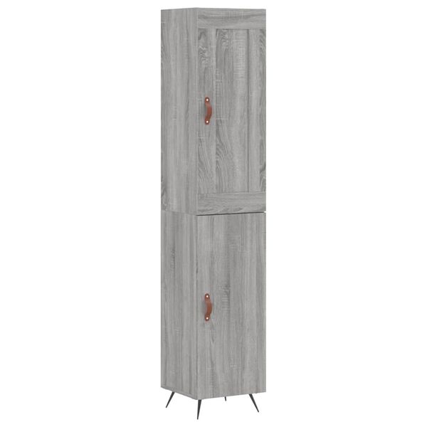 vidaXL Skř&iacute;ň highboard &scaron;ed&aacute; sonoma 34,5 x 34 x 180 cm kompozitn&iacute; dřevo