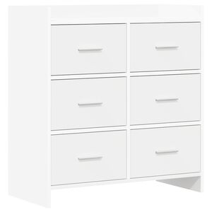 vidaXL Serv&iacute;rovac&iacute; skř&iacute;ň B&iacute;l&aacute; 75 x 33 x 80 cm Kompozitn&iacute; dřevo