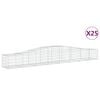 vidaXL Klenut&eacute; gabionov&eacute; ko&scaron;e 25 ks 400x50x40/60 cm pozinkovan&eacute; železo