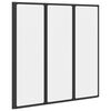 vidaXL Sprchov&aacute; z&aacute;stěna Čern&yacute; 120 x 2 x 117 cm Hlin&iacute;k a PP