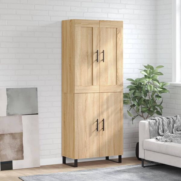 vidaXL Skř&iacute;ň highboard dub sonoma 69,5 x 34 x 180 cm kompozitn&iacute; dřevo