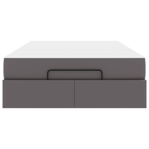 vidaXL R&aacute;m postele s matrac&iacute; s matrac&iacute; 2 pcs &Scaron;ed&aacute; PVC