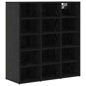 vidaXL Skř&iacute;ň na obuv 77,5 x 30 x 83,5 cm Kompozitn&iacute; dřevo Čern&yacute; dub