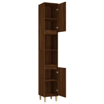 vidaXL Koupelnová skříňka hnědý dub 30 x 30 x 190 cm kompozitní dřevo