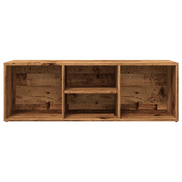 vidaXL Botn&iacute;kov&aacute; lavice old wood 105 x 35 x 35 cm kompozitn&iacute; dřevo