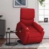 vidaXL Zvedac&iacute; mas&aacute;žn&iacute; polohovac&iacute; křeslo červen&eacute; uměl&aacute; kůže