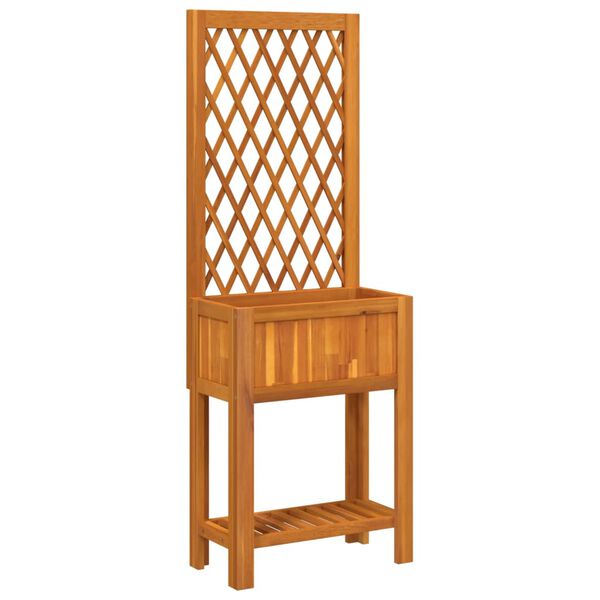 vidaXL Truhlík s treláží a policí 55 x 29,5 x 152 cm masivní akácie