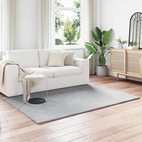 vidaXL Koberec z uměl&eacute; kr&aacute;lič&iacute; kože&scaron;iny Olite &Scaron;ed&aacute; 120 x 170 cm