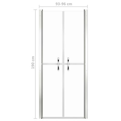 vidaXL Sprchové dveře čiré ESG 96 x 190 cm