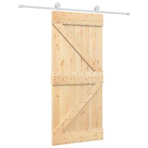 vidaXL Posuvn&eacute; dveře 90 x 210 cm Masivn&iacute; borovicov&eacute; dřevo