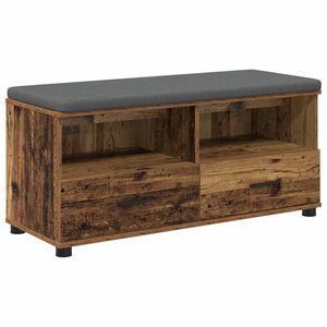 vidaXL Chodbičkov&aacute; lavice s pol&scaron;t&aacute;řem Star&eacute; dřevo 100 x 38 x 46 cm