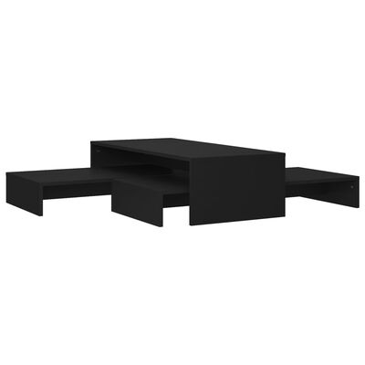 vidaXL Sada konferenčních stolků černá 100 x 100 x 26,5 cm dřevotříska