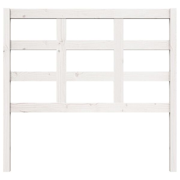 vidaXL Čelo postele b&iacute;l&eacute; 105,5 x 4 x 100 cm masivn&iacute; borovice